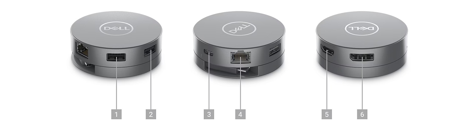 Dell DA305 6-in-1 USB-C Multiport Mobile Adapter 470-AFKL